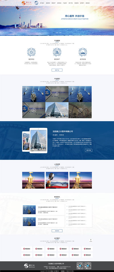 沈阳星之火软件有限公司网站设计效果图